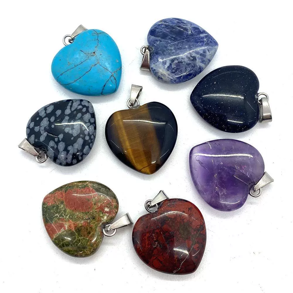 Organic pendant heart shaped, turquoise accessory, necklace, accessories, 20mm, wholesale