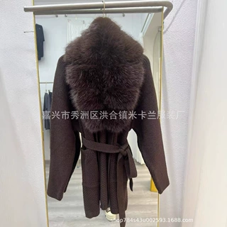 2026春季开衫仿狐狸毛皮草毛衣女针织开衫外套新款气质女式针织衫