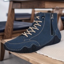 2025跨境爆款48大码八爪鱼男鞋高帮马丁靴男士休闲短靴美国帆船鞋