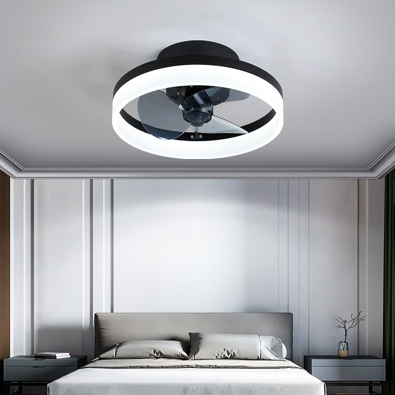 Lámpara Ventilador de Techo 110V de Hierro y ABS para Sala de Estar y Dormitorio