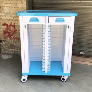 Medical record car stainless steel medical record clip car ABS medical record cabinet medical record book car plastic medical record clip cart case car