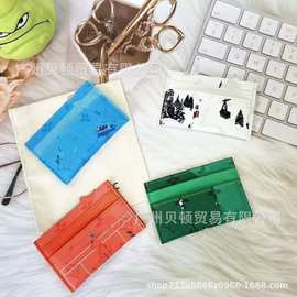 跨境卡包滑雪涂鸦欧美卡套证件包信用卡小卡位名片钱包多卡位卡夹