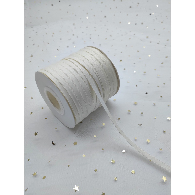 Beige poliéster brillante cinta de algodón arco accesorios tocado cinta bolsa caja de regalo fábrica de embalaje en stock al por mayor