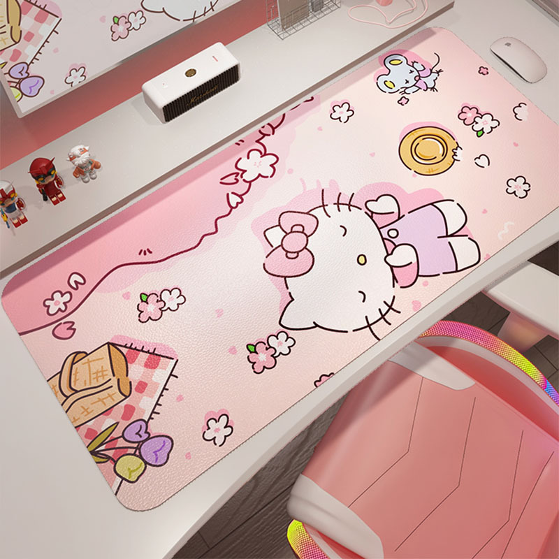 ハローキティ漫画かわいい厚みのあるコンピュータマウスパッドゲームオフィス漫画スタイル滑り止め吸収性デスクマットは発送可能です|undefined