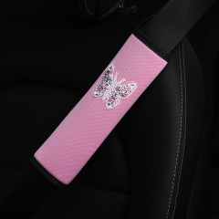 Car safety belt shoulder pad with crystal butterfly for women, new protective cover, safety belt, cross-border trade, AliExpress, Amazon