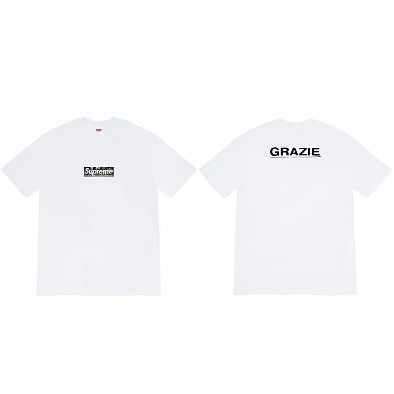 クロスボーダーファッションとトレンディなシュプリームレタープリントラウンドネック半袖ユニセックスストリートファッションTシャツドロップシッピング|undefined
