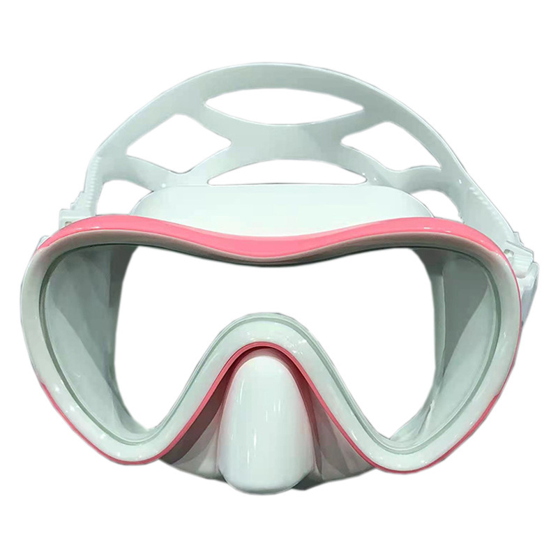 Máscara de buceo profesional con pintura en aerosol antivaho y marco grande para adultos_voghion.com