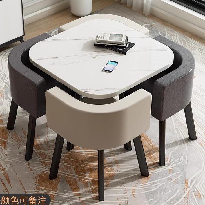 北欧风家用洽谈桌椅组合小户型餐桌圆形桌子咖啡店休闲奶茶店办公|undefined