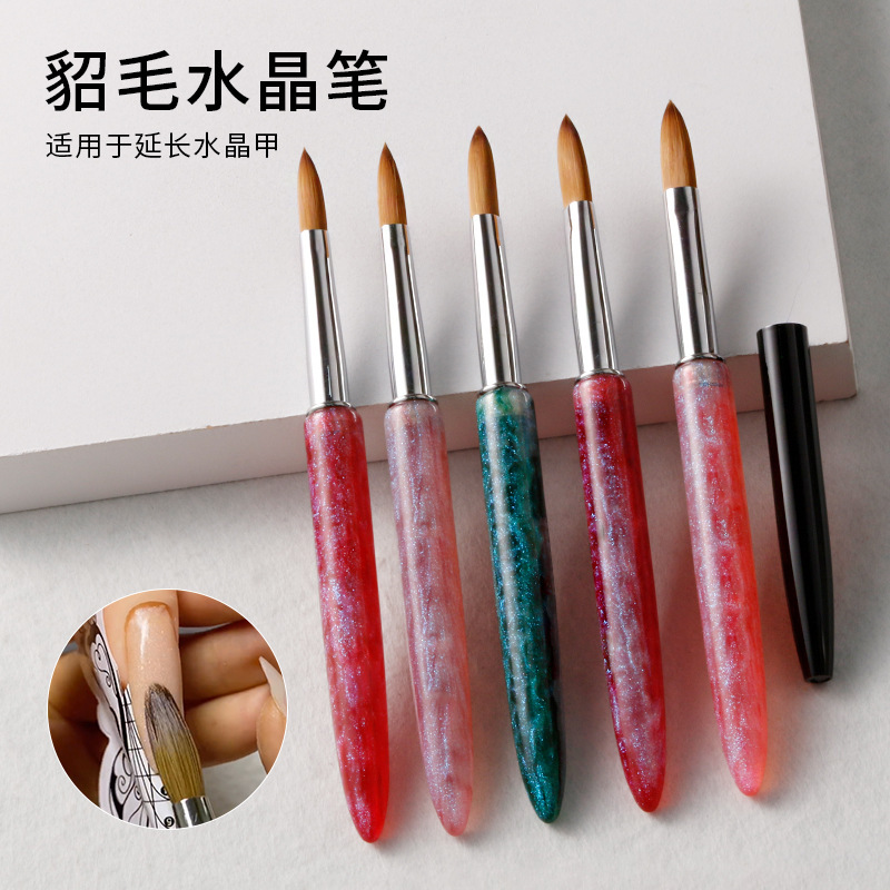 Nail Art Crystal Carving Pen suit Acrylic Pen Pen Crystal Pen Siberian kolinsky Mink Nail Pen