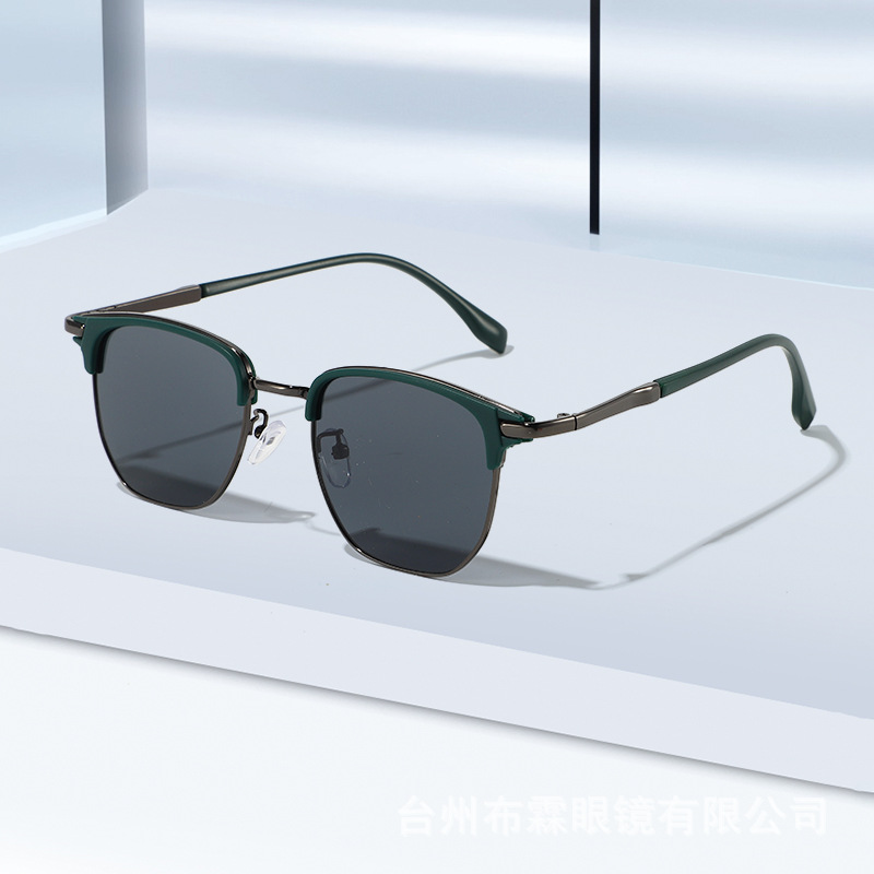 Metal Square Frame Sunglasses Cross-Border Hot-Selling Summer Simple Lightweight Retro Personalized Sunglasses Fashionable Export Models for Men and Women