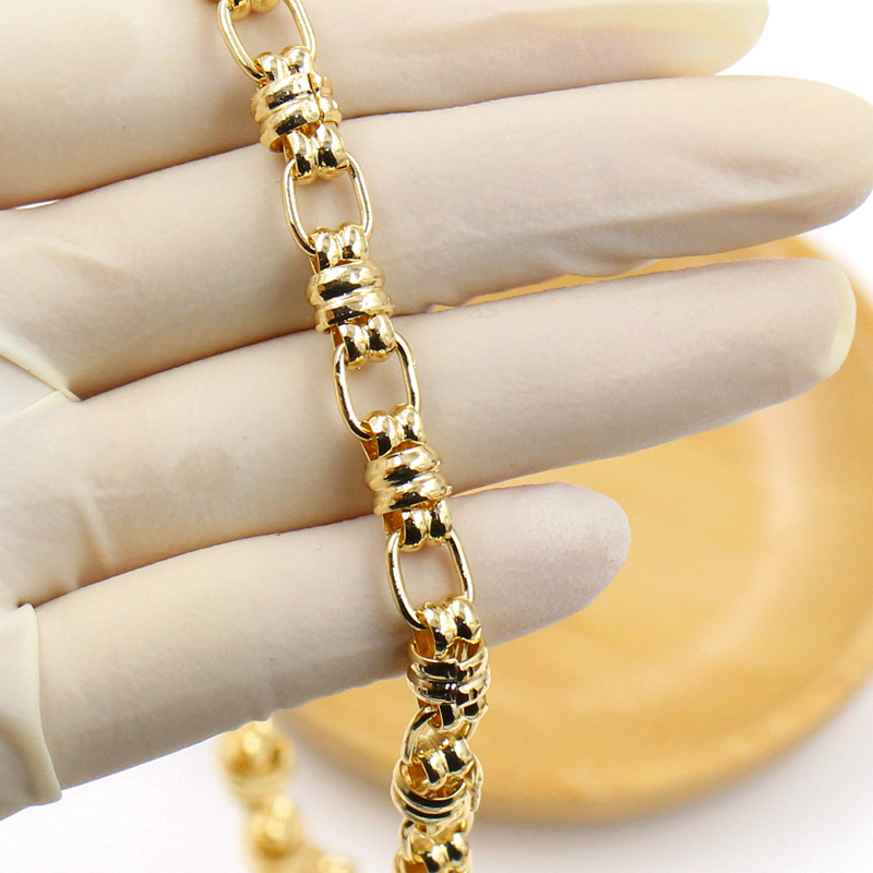 KC 골든 C 수제 꽃 매듭 체인 1 미터