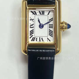 卡家经典复古坦克手表系列方形迷你石英表山度士中古must女表批发