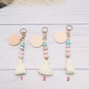 Silicone keychain with tassels, wholesale