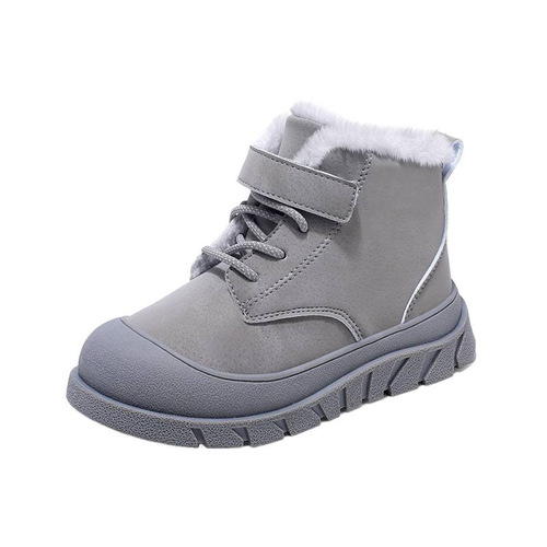 Children's Cotton Shoes Winter Fleece Lined Thick Waterproof Non-Slip New Kids Shoes Girl Snow Boots