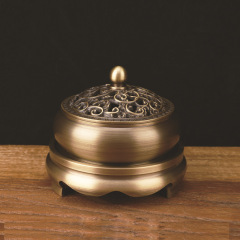 光面銅香爐三足薰香爐銅香爐擺件銅器工藝品禮品廠家批發銅器