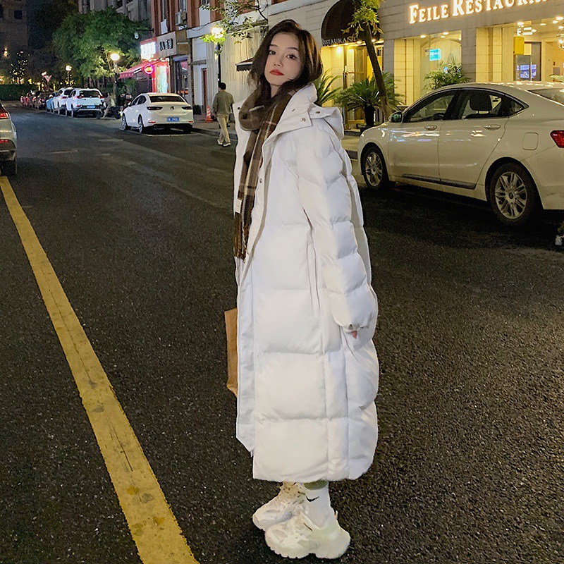 Otoño y invierno de algodón 2023, chaqueta de pluma de mujer, chaqueta larga, nueva chaqueta de algodón larga suelta coreana sobre la rodilla image 8