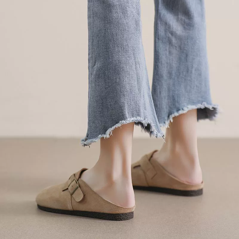 Мюли (Birken) женские беззадние с пряжкой, летний уличный ретро стиль