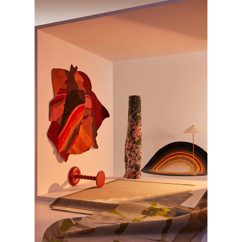 Handmade Carpet Factory Art Tapestry for Living Room and Bedroom, Irregular-Shaped Stain-Resistant Carpet Mat for Exhibition Hall, New Model Launched Handmade Carpet Factory Art Tapestry for Living Room and Bedroom, Irregular-Shaped Stain-Resistant Carpet Mat for Exhibition Hall, New Model Launched