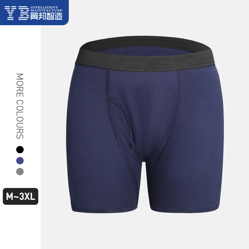 European and American Plus Size Men's Incontinence Leak-Proof Menstrual Underwear Leakage Cross-Border Boxer Briefs for the Elderly Boxer Briefs Diaper Pants