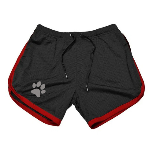 Summer sports men's muscle fitness casual mesh breathable three-quarter pants running training beach quick-drying breathable shorts