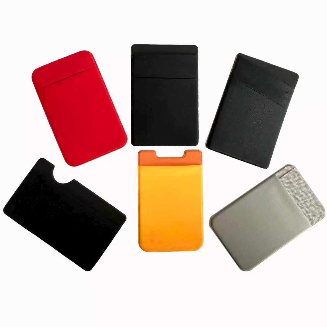 跨境工厂  双层莱卡3M卡贴手机背贴现货后壳卡套手机背贴公交卡套