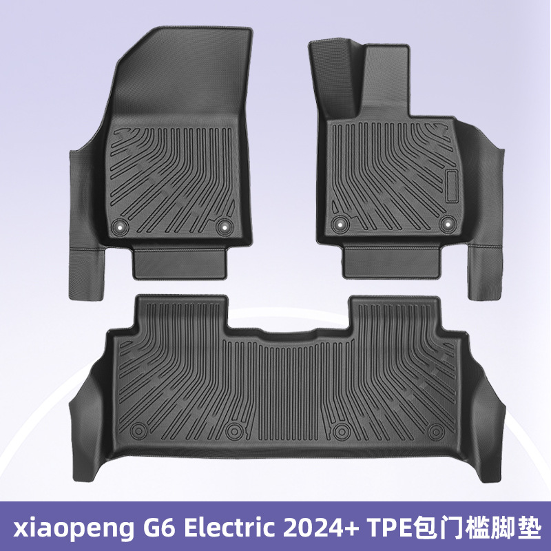 Adecuado para Xiao Peng G6 puro eléctrico 2024 timón derecho 3D todo el tiempo material TPE bolsa almohadilla de umbral