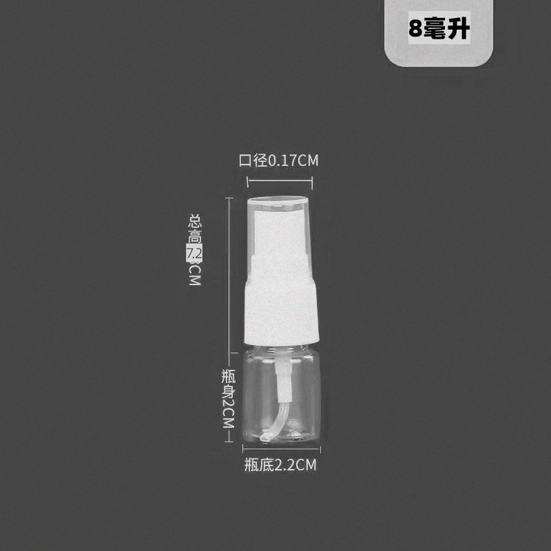 Fabricante 30ml50ml100ml botella de spray pequeña botella de spray botella de plástico transparente alcohol perfume mascota sub-botella