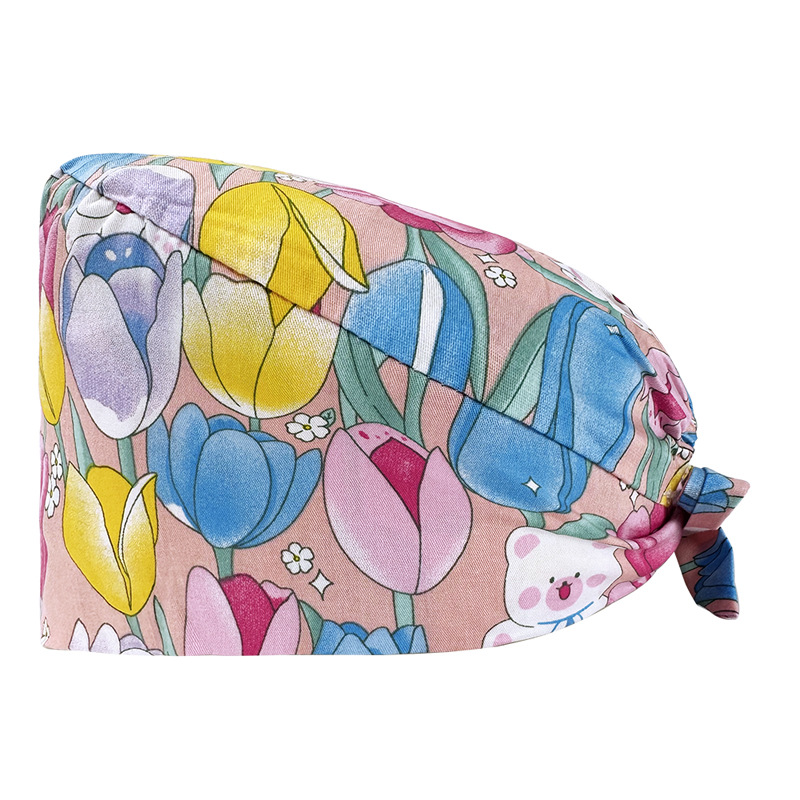 Quirófano sombrero mujer algodón quirúrgico encaje impreso enfermera sombrero nueva hebilla quimioterapia confinamiento masculino oral dental