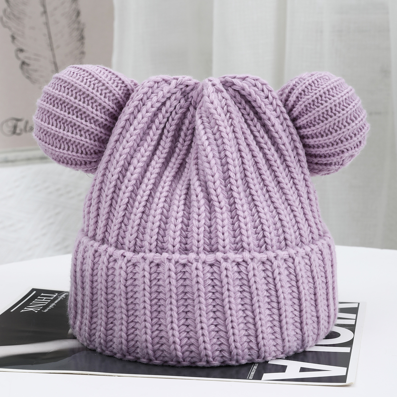 Niedlicher Teddybär-Pullover der koreanischen Version mit verdicktem, wärmendem Ohrenschutz, kältebeständig gestrickt für den Herbst und_voghion.com