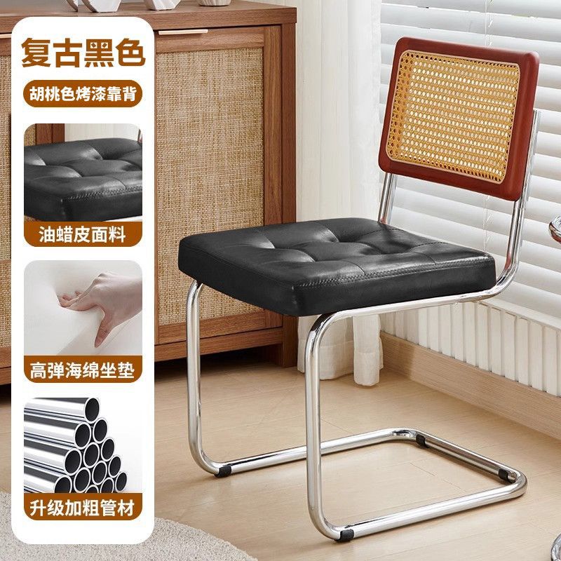 Sillas de caña de tela flexible sillas de comedor de diseño de hogar nórdico simples sillas de comedor de café en línea sillas medievales casuales de hotel image 8
