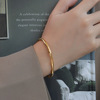 Universal retro bamboo women's bracelet, accessory stainless steel, European style, simple and elegant design, 750 sample gold