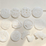 树脂仿玉佩白色绿色镂空玉佩 DIY古风汉服饰品配件腰佩材料吊坠