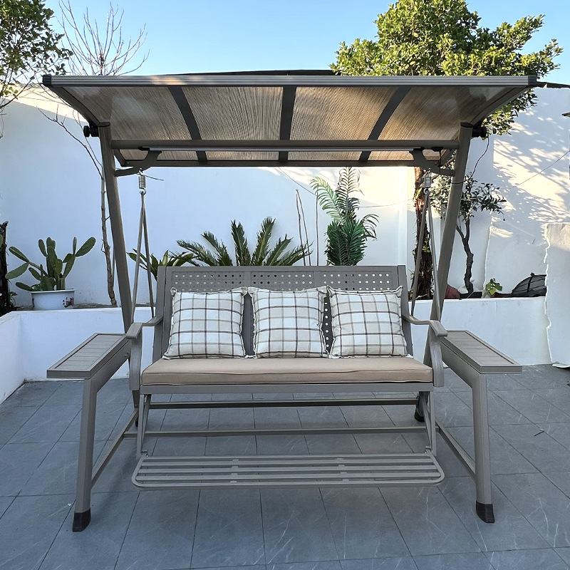 Silla colgante para exteriores, silla colgante para patio, silla colgante tipo cesta para balcón, silla colgante de metal moderna de aleación de aluminio para interiores.