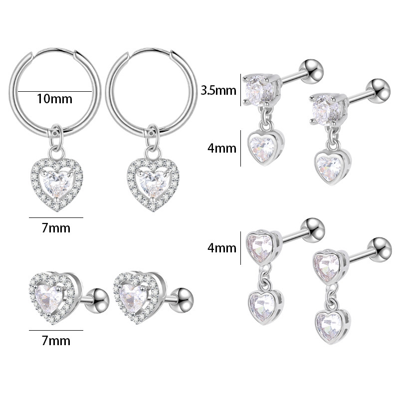Silver pointed spike labret stud material detail