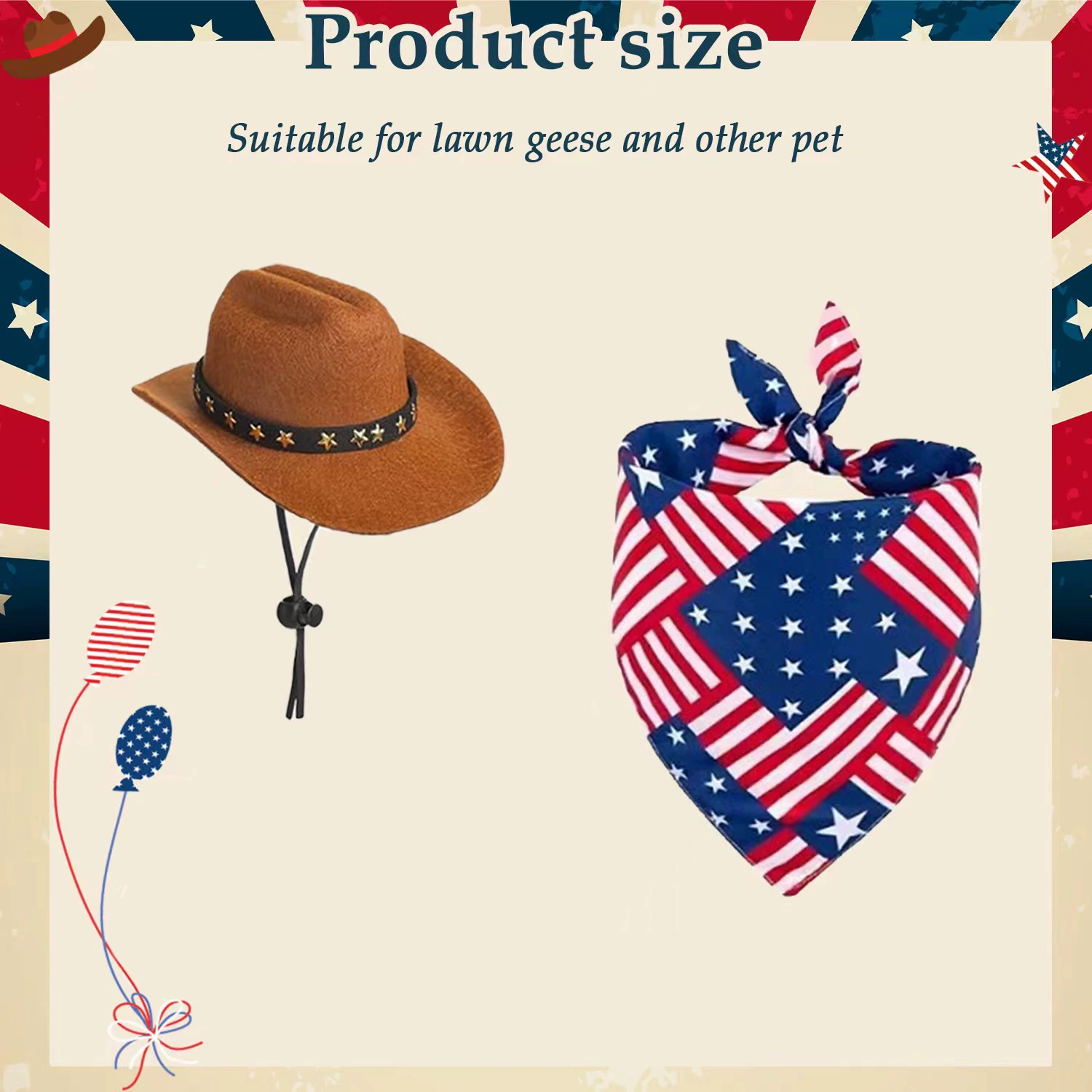 Трансграничный новый независимый фестиваль домашнее животное треугольное полотенце джинсовая шляпа набор белых гусиных украшений Собака кошачий шарф
