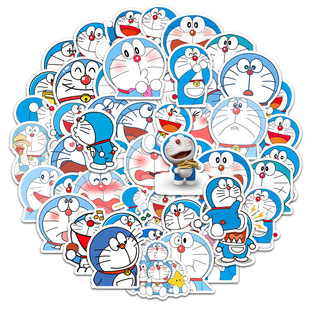50 Cartoon Doraemon Doraemon Anime Stickers Stationery Notebook Skateboard Decoration Stickers