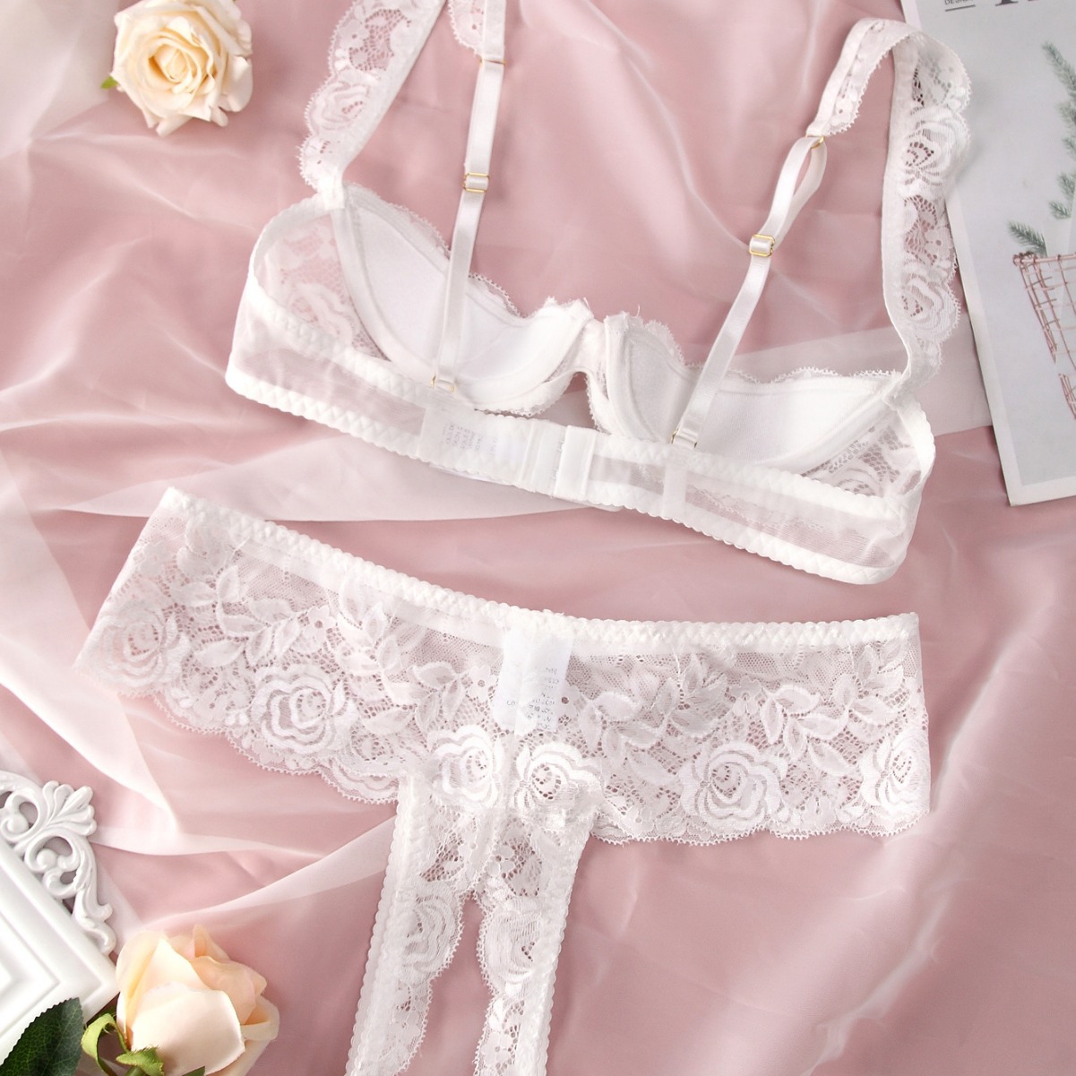 Nuevos pijamas europeos y americanos de las mujeres sexy correa de encaje pijamas de dos piezas de lencería sexy de las mujeres Amazon suministro transfronterizo