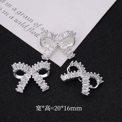 Spacer Bead Jewelry Accessories Ready – Zərgərlik ara hissələri - no-4-bow-bag-thick-silver