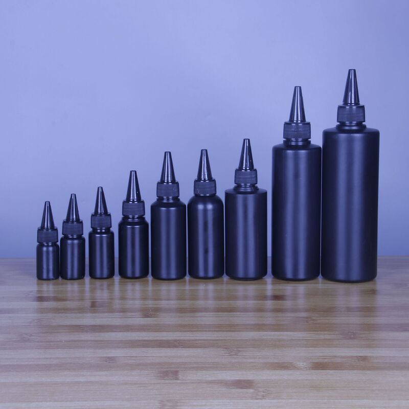 Nail art UV plastic bottle shadowless plastic bottle HDPE black plastic bottle dark plastic bottle pointed mouth cap squeeze plastic bottle Nail art UV plastic bottle shadowless plastic bottle HDPE black plastic bottle dark plastic bottle pointed mouth cap squeeze plastic bottle