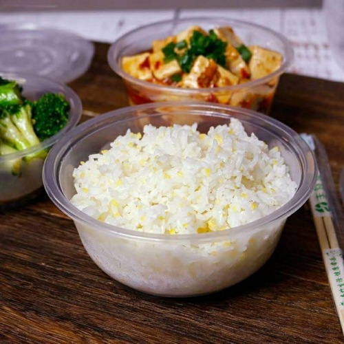 豆腐花专用碗一次性圆形塑料带盖汤商餐透明加厚环保家小饭独立站