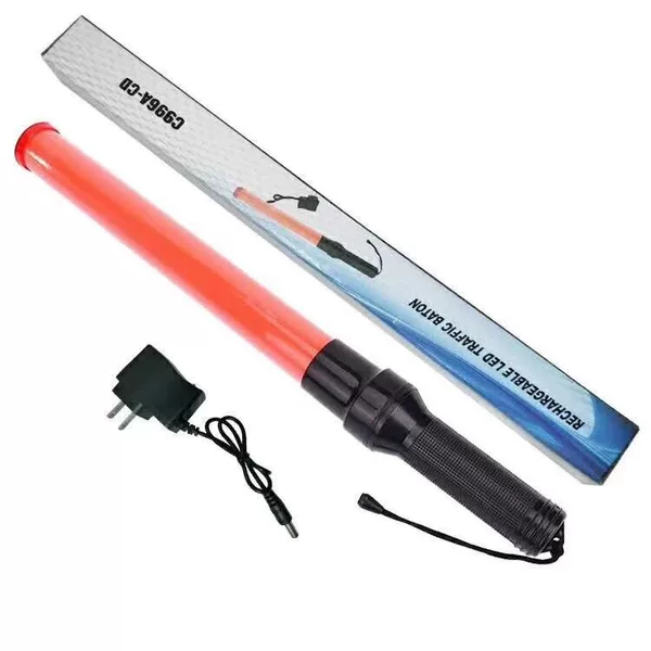 54cm rechargeable traffic baton LED fire warning stick handheld safety flashing stick rechargeable