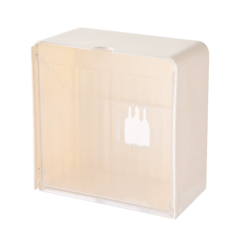 Wall-Mounted Modular Storage Box, Plastic Cosmetic Organizer, Waterproof Compartments (Cream)
