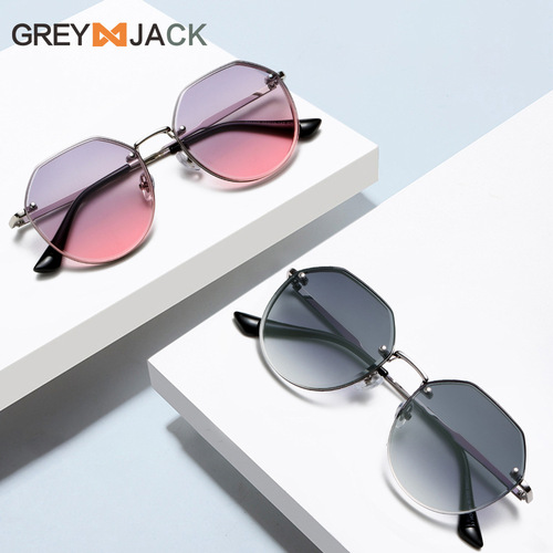2024 New Internet Celebrity Fashion Gradient Color Sunglasses Women's Ins Cross-Border Sunglasses Anti-UV High-Level Sense