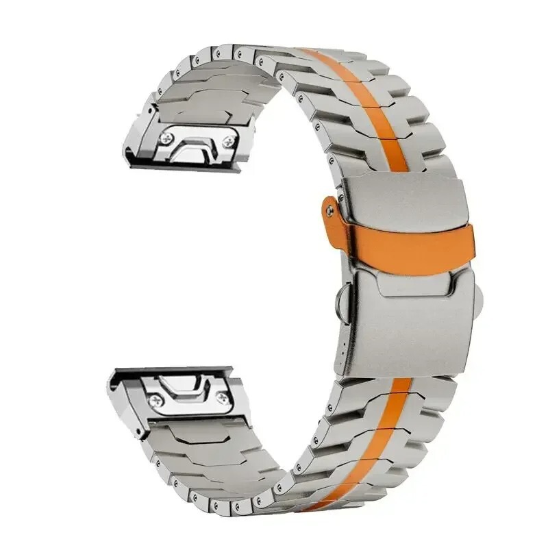 26mm Suitable for Garmin Fenix 8 7Xpro 6X/5X 965 Iron Man Titanium Watch Strap Titanium Alloy Wristband