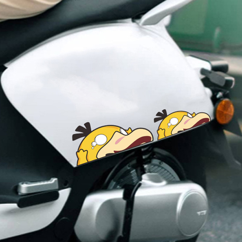 可達鴨車はアニメ防水jdm個性的でかわいい車体に三角窓の傷を貼って宝可夢シールを隠すことができる