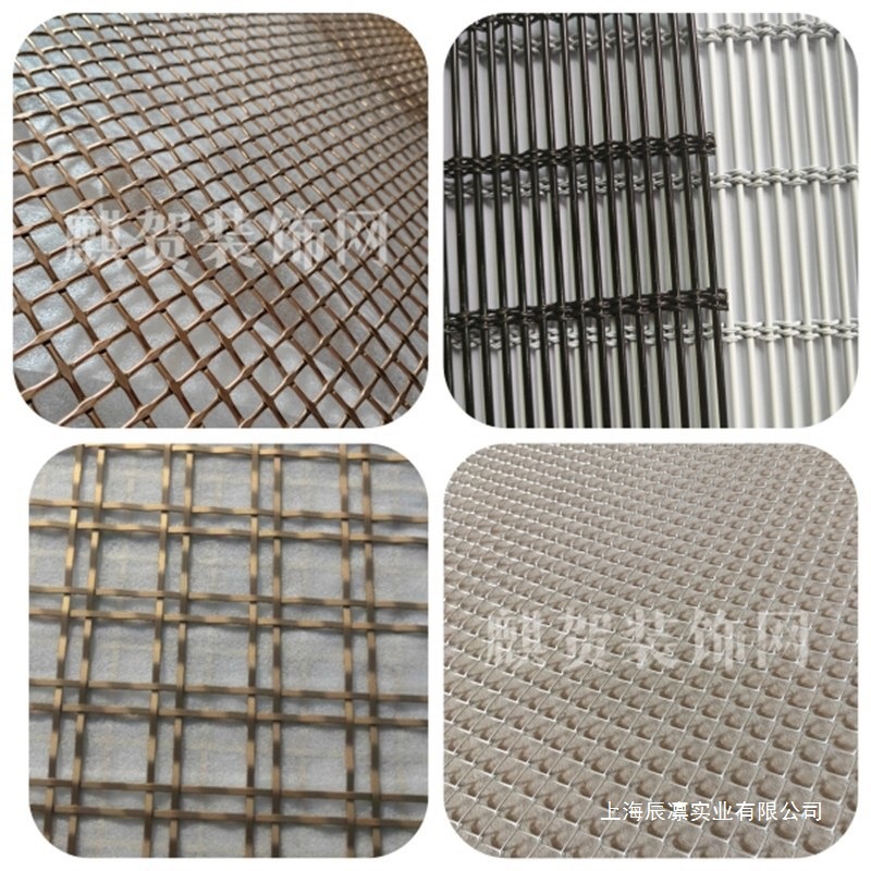 不锈钢式屏风隔断编织网天花板酒店悬吊帘幕墙垂帘装饰网菱形金属