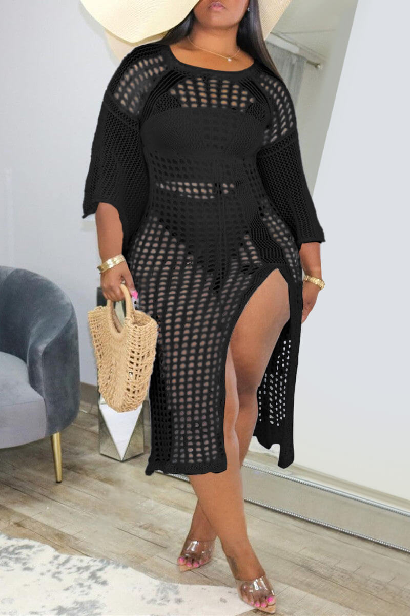 跨境新款肥婆加大碼比基尼性感沙灘裙非洲電商款沙灘罩衫訂單連接