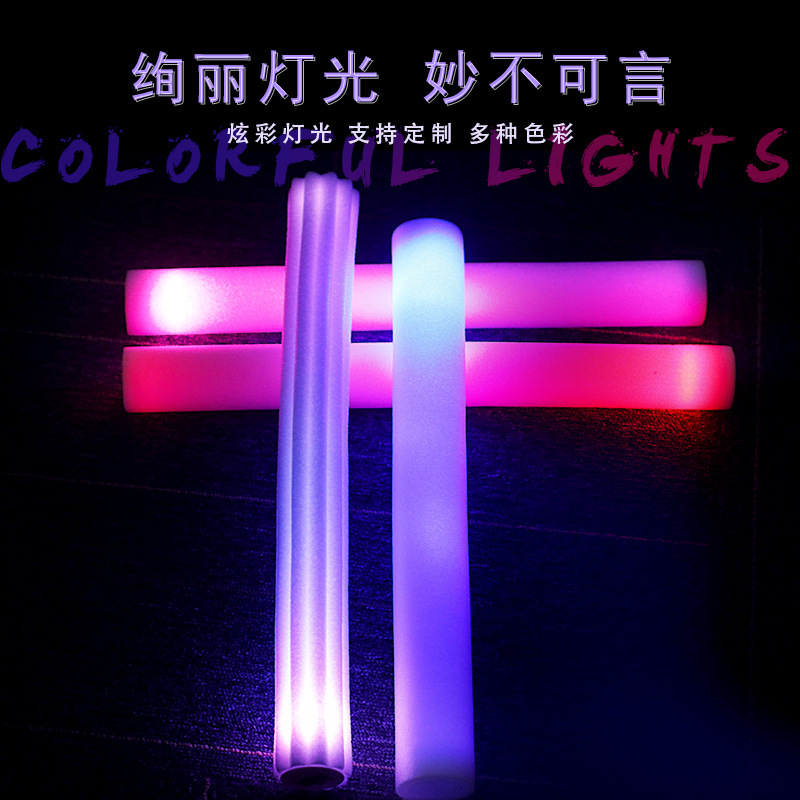 Barra de espuma luminosa, evento de reunión anual, barra de espuma de control remoto, barra de esponja controlada por voz, barra de luz de esponja colorida led