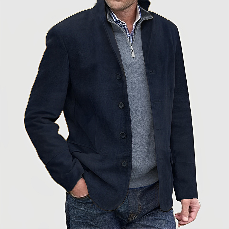 2024 otoño e invierno Amazon Independent Station Wish Comercio exterior europeo y americano transfronterizo nueva solapa retro chaqueta casual para hombres