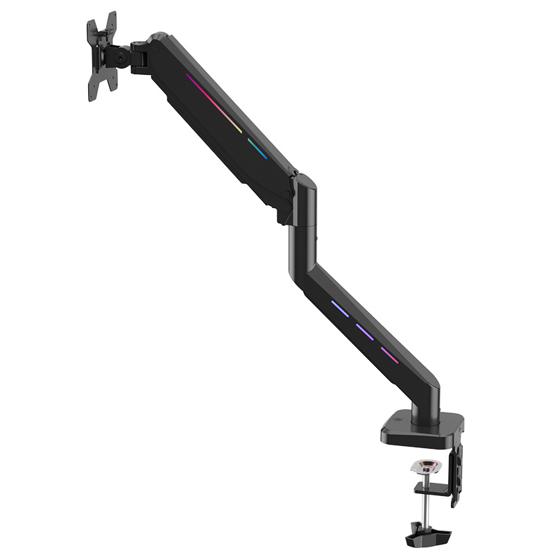 Pantalla de monitor de deportes eléctricos brazo en voladizo pantalla de computadora vesa base brazo robótico RGB cyber viento Zhircheng